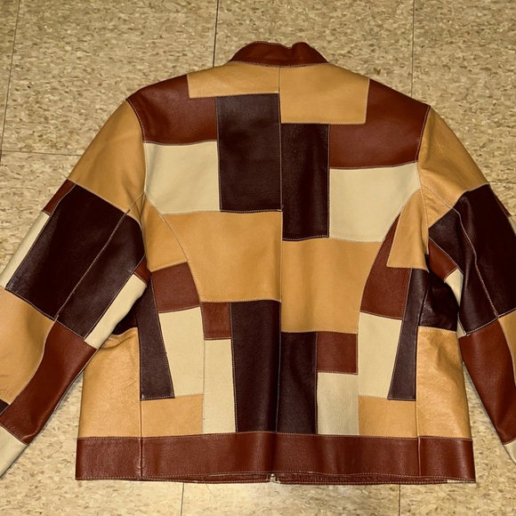 Patchwork Leather Jacket - Picture 7 of 13